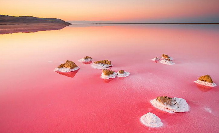 Кояш, розовое озеро Крыма