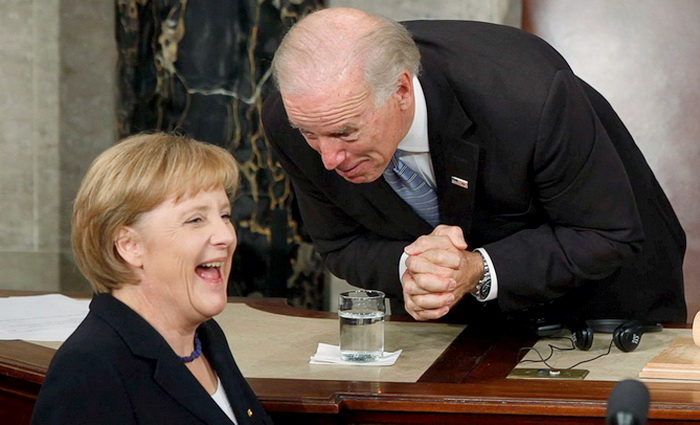 Байден и Меркель, предатели Украины